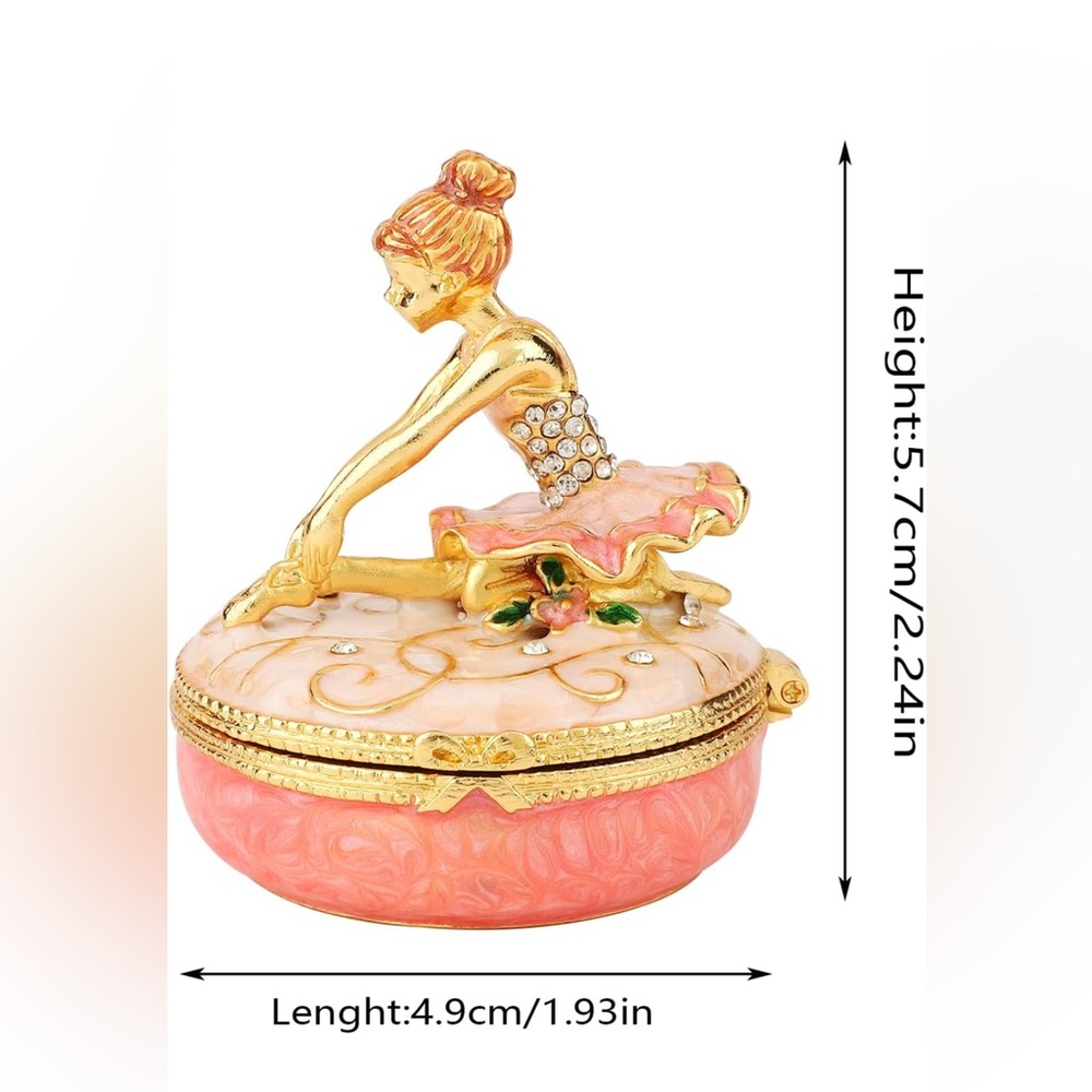 Ballerina Trinket Box Tchotchke NWT - Picture 2 of 3